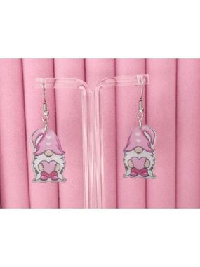 Valentine's Gnome Earrings with Hook